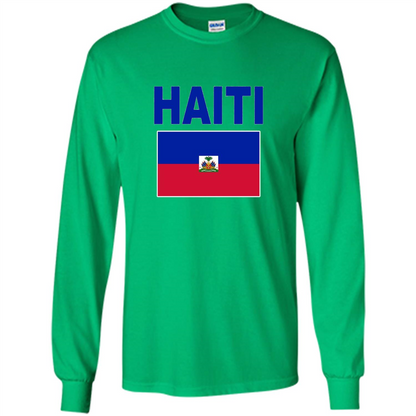 Haiti Flag T-Shirt Irish Green