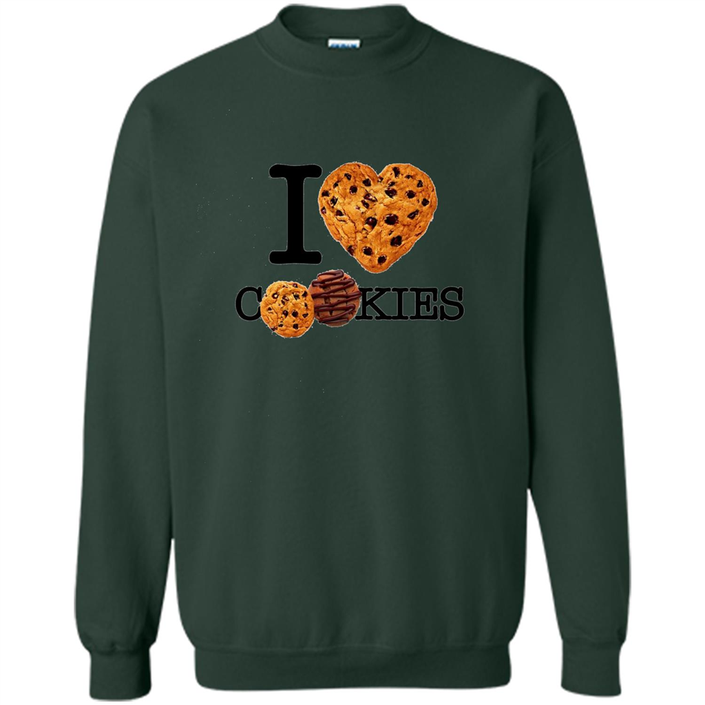 I Love (Heart) Cookies T-shirt Forest Green