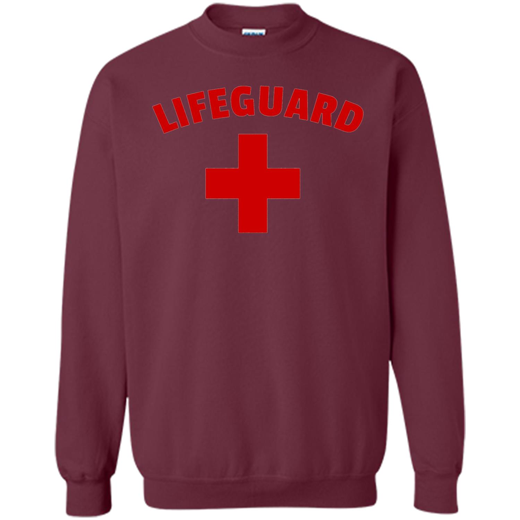 Certified Lifeguard White Red T-shirt Maroon