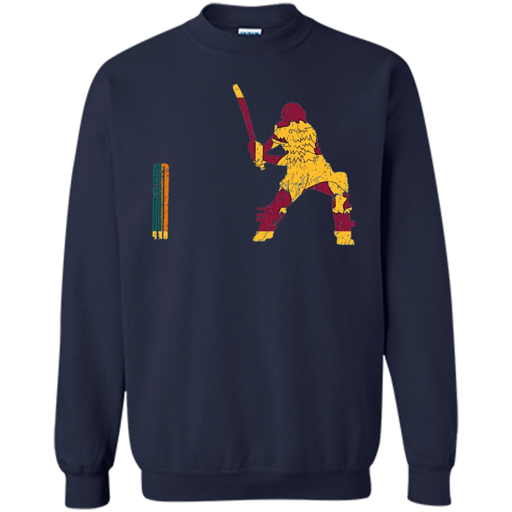 American Football T-shirt Sri Lankan Cricketer Batsman Wicket Cricket Match Navy