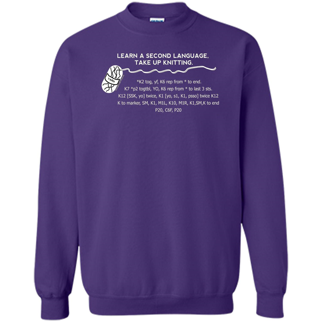 Funny Knitting T-shirt Knitting Gift Shirt Purple