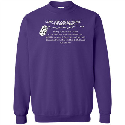 Funny Knitting T-shirt Knitting Gift Shirt Purple