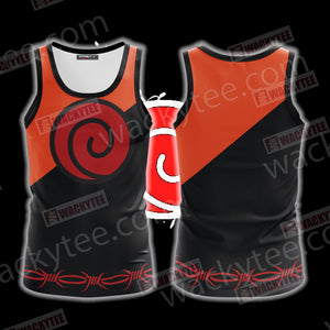 Naruto Uzumaki Clan Symbol 3D Tank Top