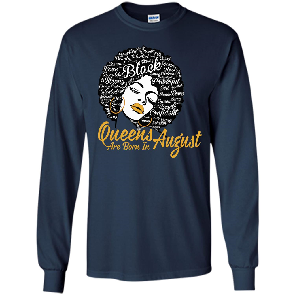 Queen Are Born In August T-shirt Navy