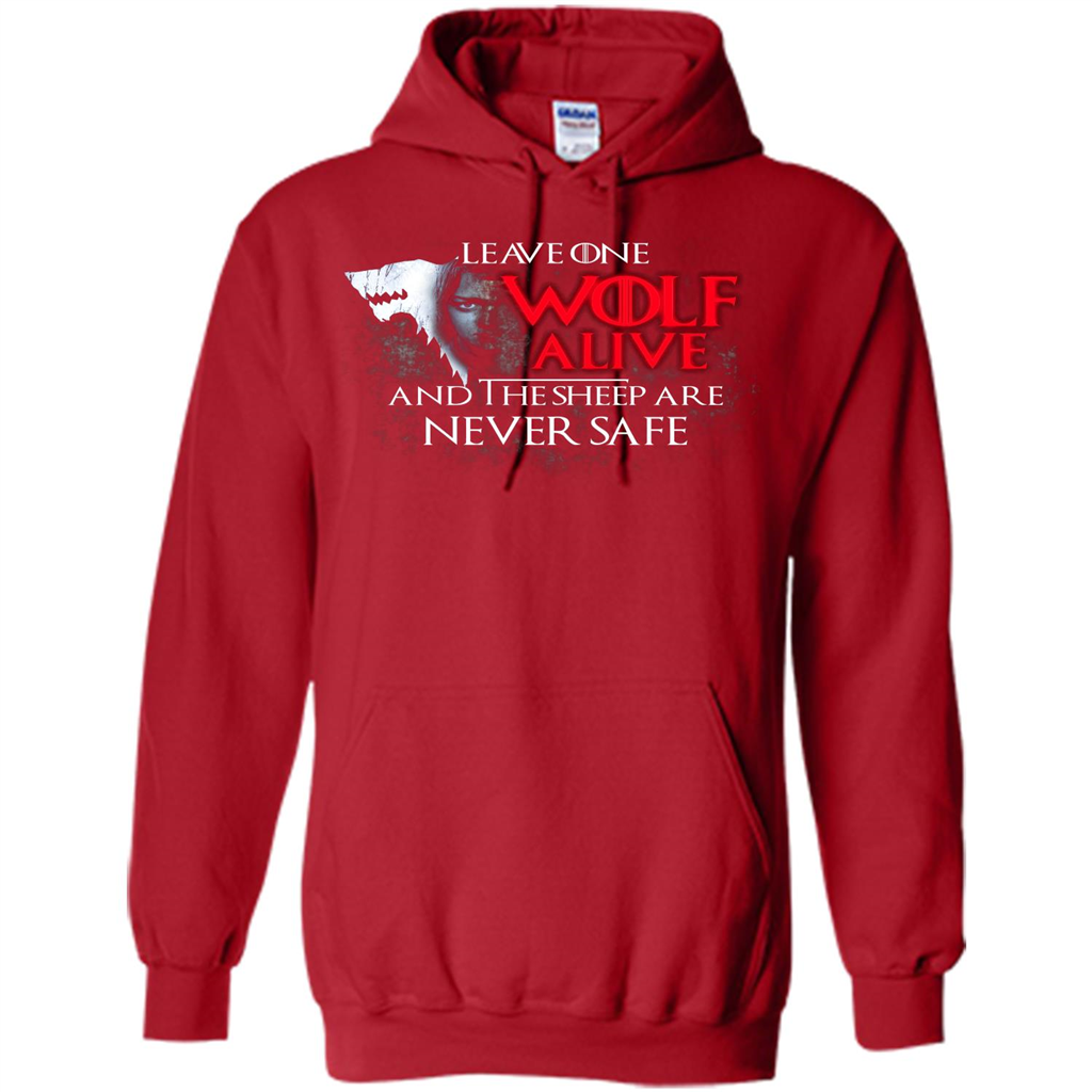 GOT T-shirt Leave One Wolf Alive And The Sheep Are Never Safe Red