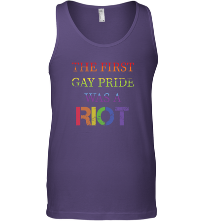 The First Gay Pride Was A Riot Proud Lgbt Shirt Tank Top Tank Top Purple