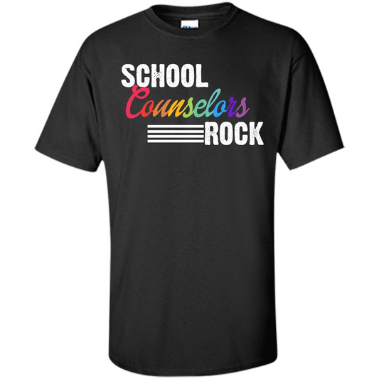 Counselor T-shirt School Counselors Rock Black