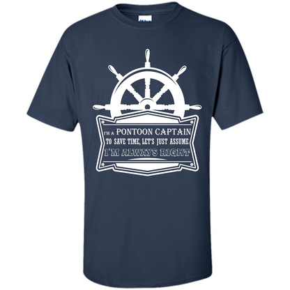 I'm A Pontoon Captain T-shirt Navy
