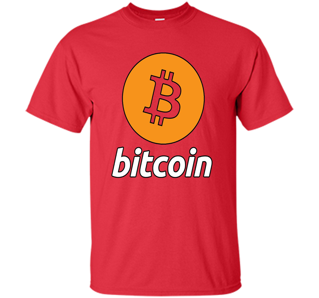 Bitcoin Logo Cryptocurrency BTC T-shirt Red