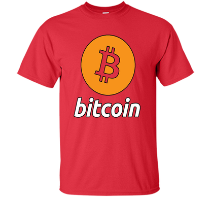 Bitcoin Logo Cryptocurrency BTC T-shirt Red