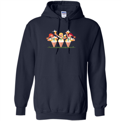 Girls with Steins Beers Oktoberfest T-shirt Navy