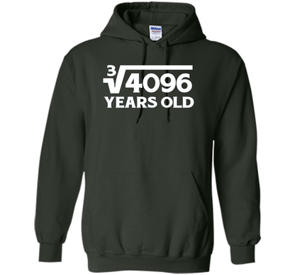 Funny Math Geek 16th Birthday Cube Root T-Shirt 16 Year Old shirt Forest Green