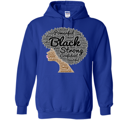 Afro Word Art Natural Hair T-Shirt for Black Women shirt Royal