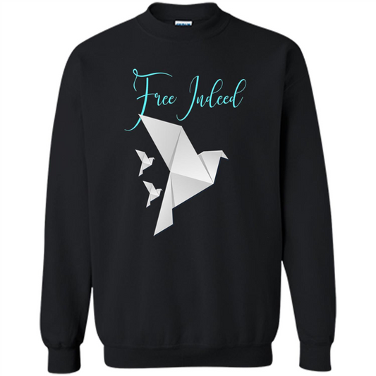 Free Indeed Origami Bird T-shirt Christian T-shirt Black