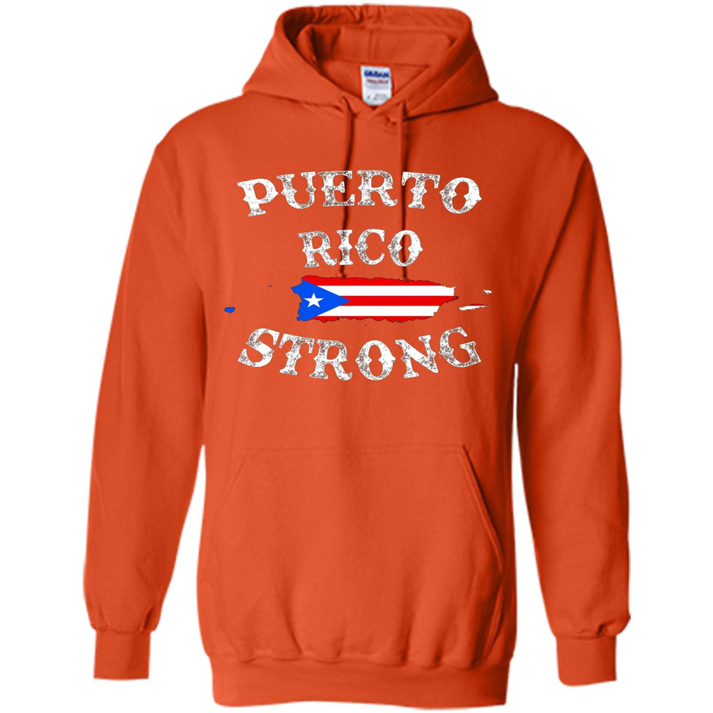 Love Puerto Rico - Puerto Rico Strong Flag T-shirt Orange