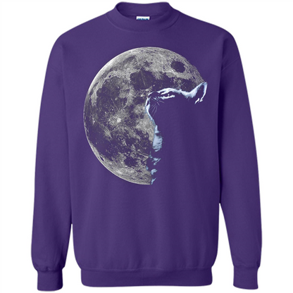 Cat Lover T-shirt Cat And Moon Purple