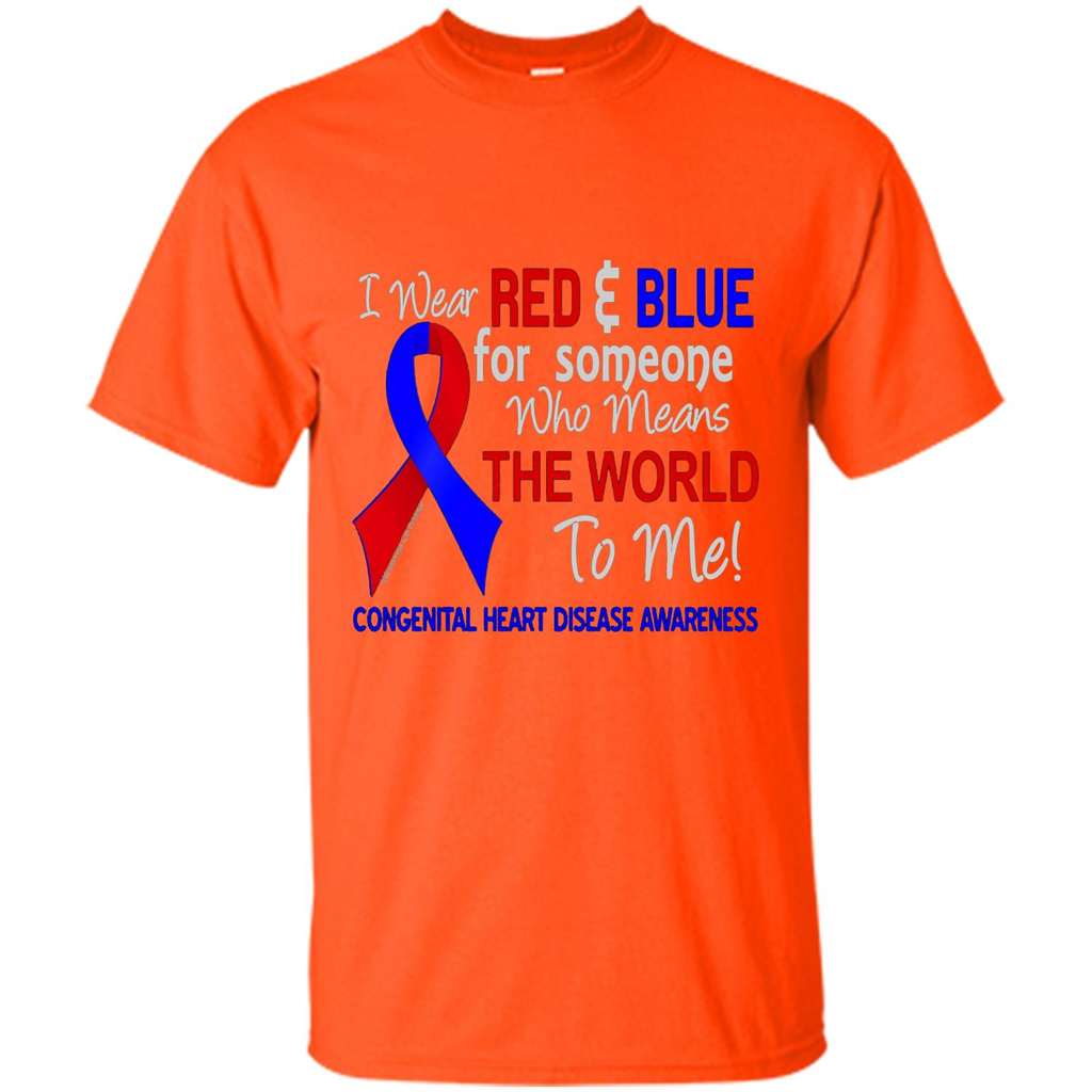 Congenital Heart Disease CHD T-Shirt Means The World To Me Orange