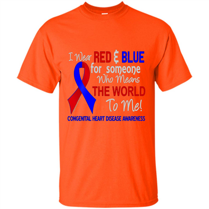 Congenital Heart Disease CHD T-Shirt Means The World To Me Orange
