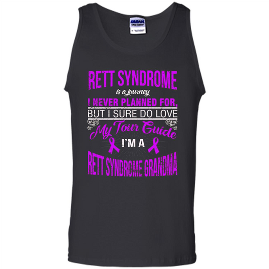 I Love My Tour Guide I'm A Rett Syndrome Grandma T-shirt Black