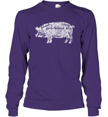 Pig Grand Champion Shirt Long Sleeve T-Shirt Long Sleeve T-Shirt Purple