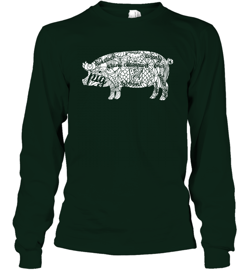 Pig Grand Champion Shirt Long Sleeve T-Shirt Long Sleeve T-Shirt Forest Green