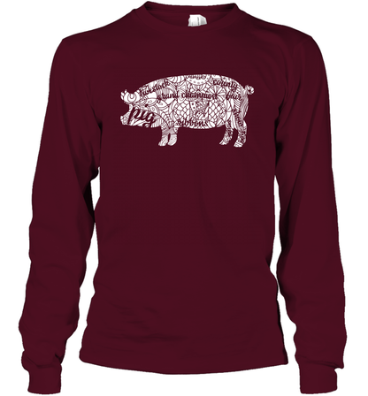 Pig Grand Champion Shirt Long Sleeve T-Shirt Long Sleeve T-Shirt Maroon