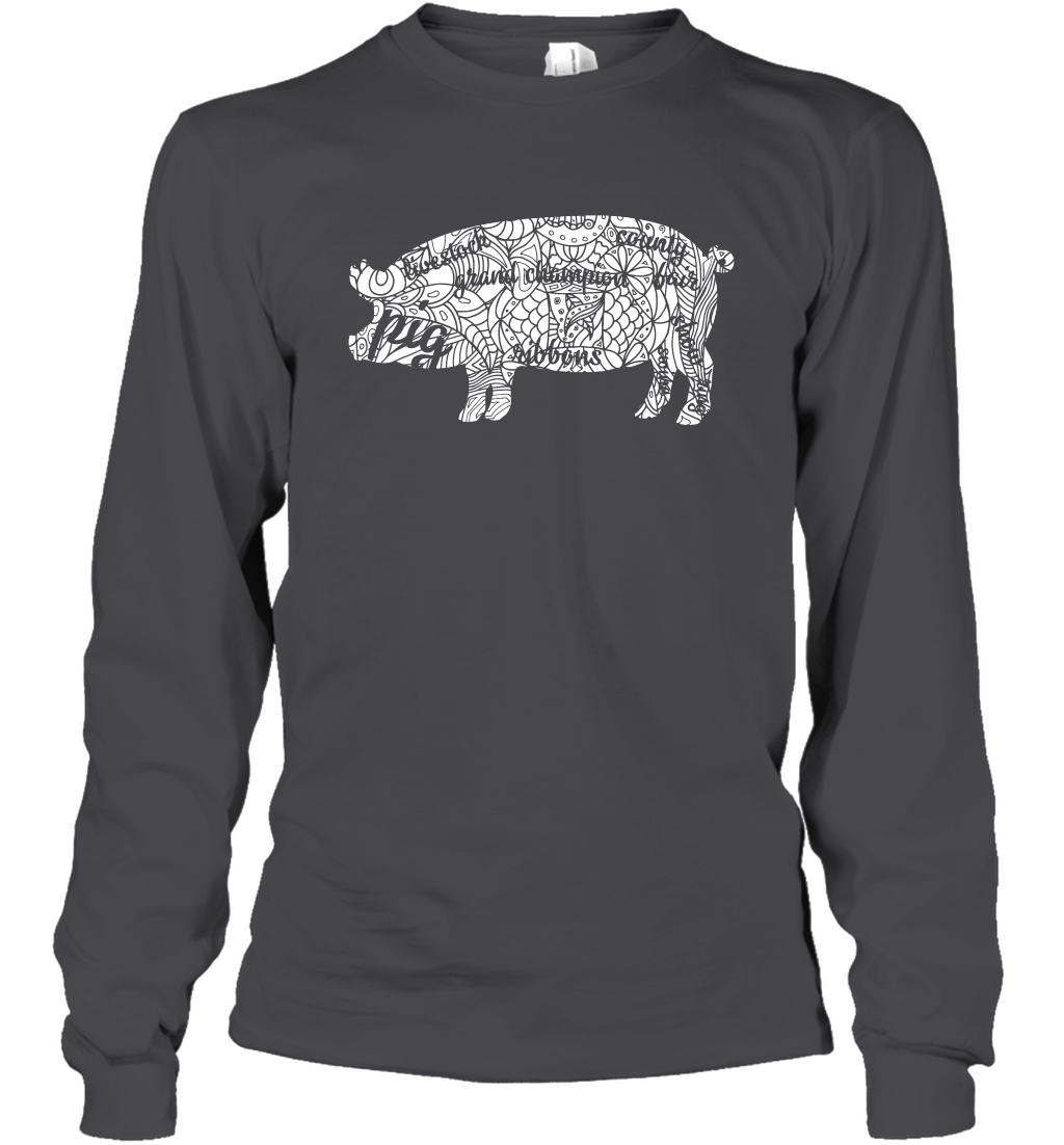Pig Grand Champion Shirt Long Sleeve T-Shirt Long Sleeve T-Shirt Dark Heather