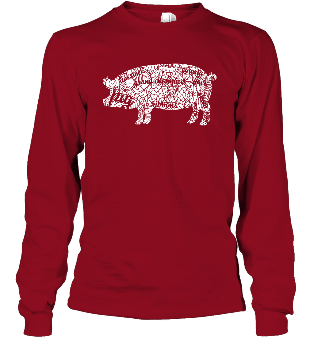 Pig Grand Champion Shirt Long Sleeve T-Shirt Long Sleeve T-Shirt Cardinal Red