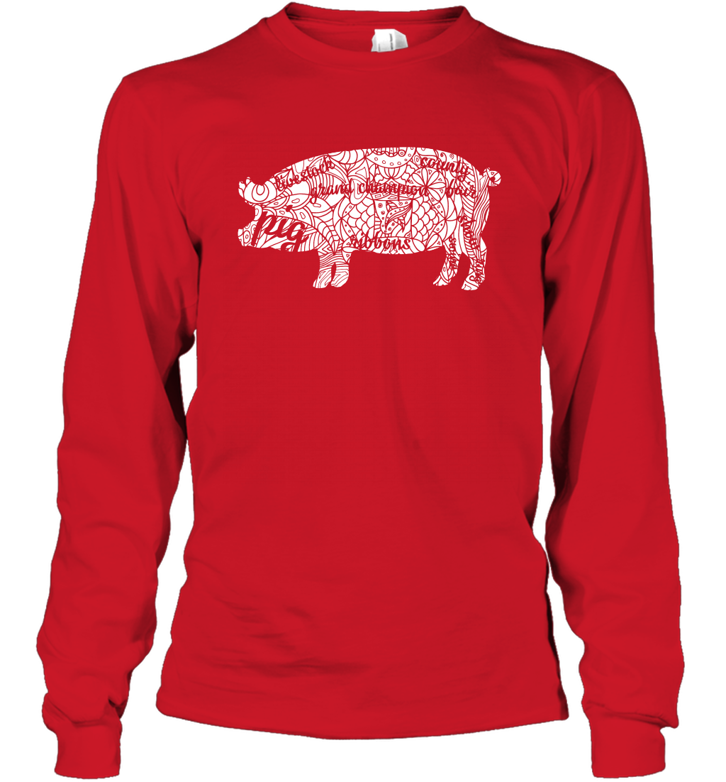 Pig Grand Champion Shirt Long Sleeve T-Shirt Long Sleeve T-Shirt Red
