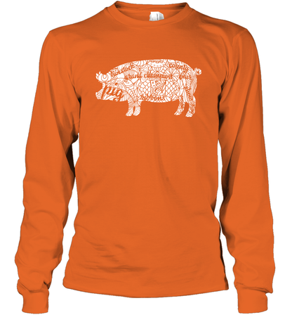 Pig Grand Champion Shirt Long Sleeve T-Shirt Long Sleeve T-Shirt Orange