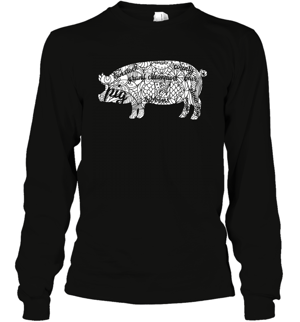 Pig Grand Champion Shirt Long Sleeve T-Shirt Long Sleeve T-Shirt Black