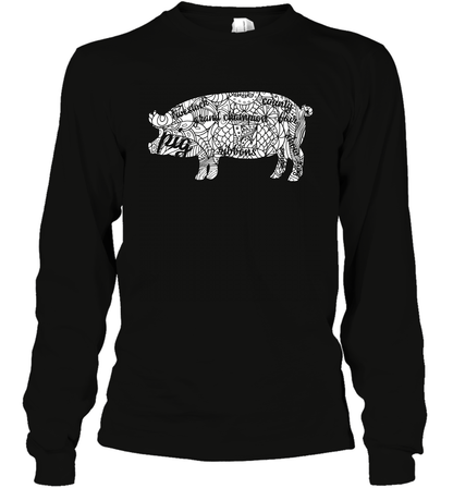 Pig Grand Champion Shirt Long Sleeve T-Shirt Long Sleeve T-Shirt Black