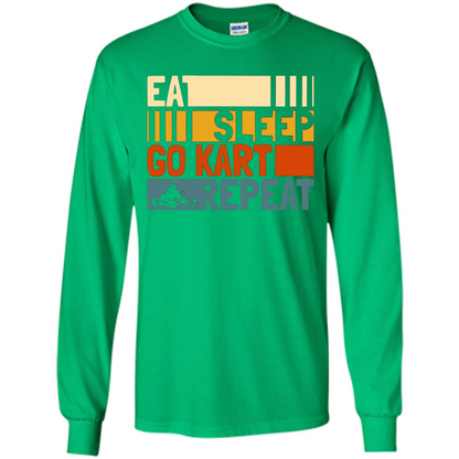 Eat Sleep Go Kart Repeat T-shirt Go Kart Player T-shirt Irish Green