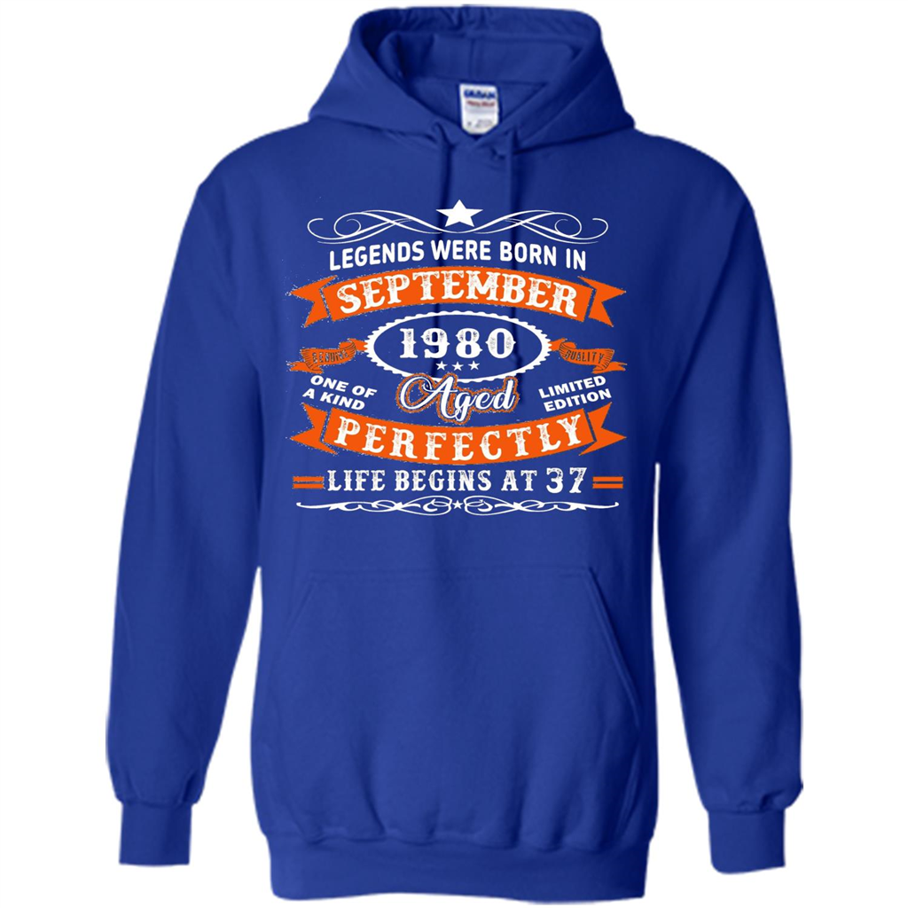 Legends Were Born In September 1980 T-shirt Birthday Gift T-shirt Royal