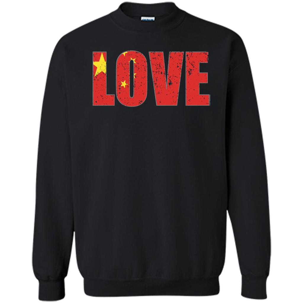 I Love China Flag T-shirt Black