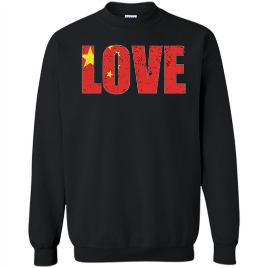 I Love China Flag T-shirt Black