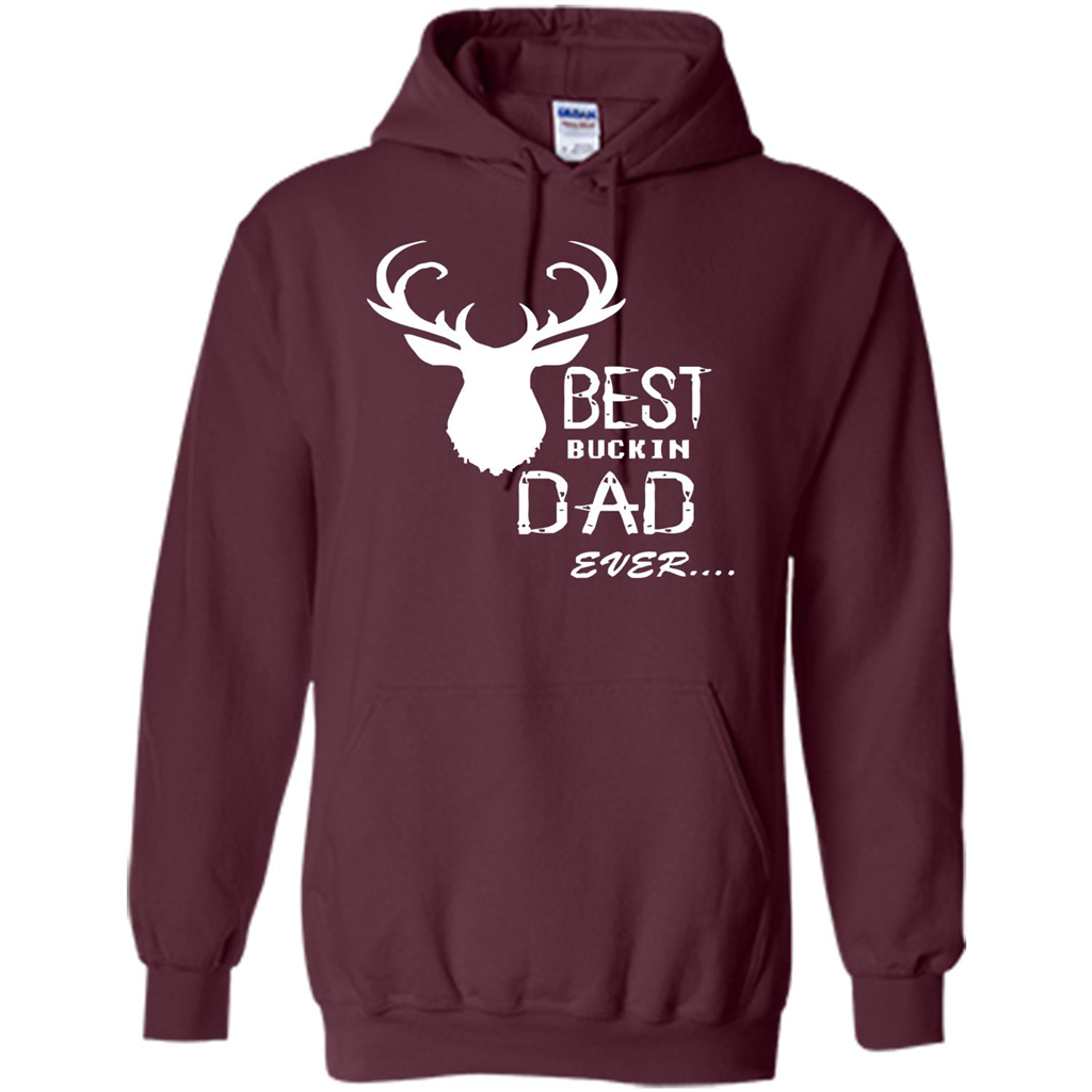 Fathers Day T-shirt Best Buckin Dad Ever Maroon