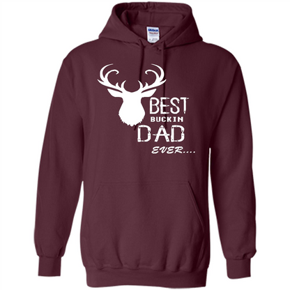 Fathers Day T-shirt Best Buckin Dad Ever Maroon
