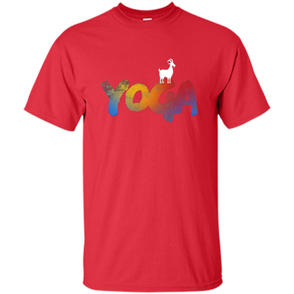 Love Goat Yoga T-shirt Yoga T-shirt Red