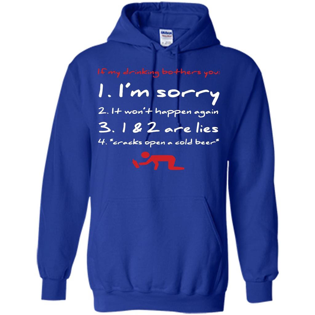 Beer T-shirt If My Drinking Bothers You T-shirt Royal