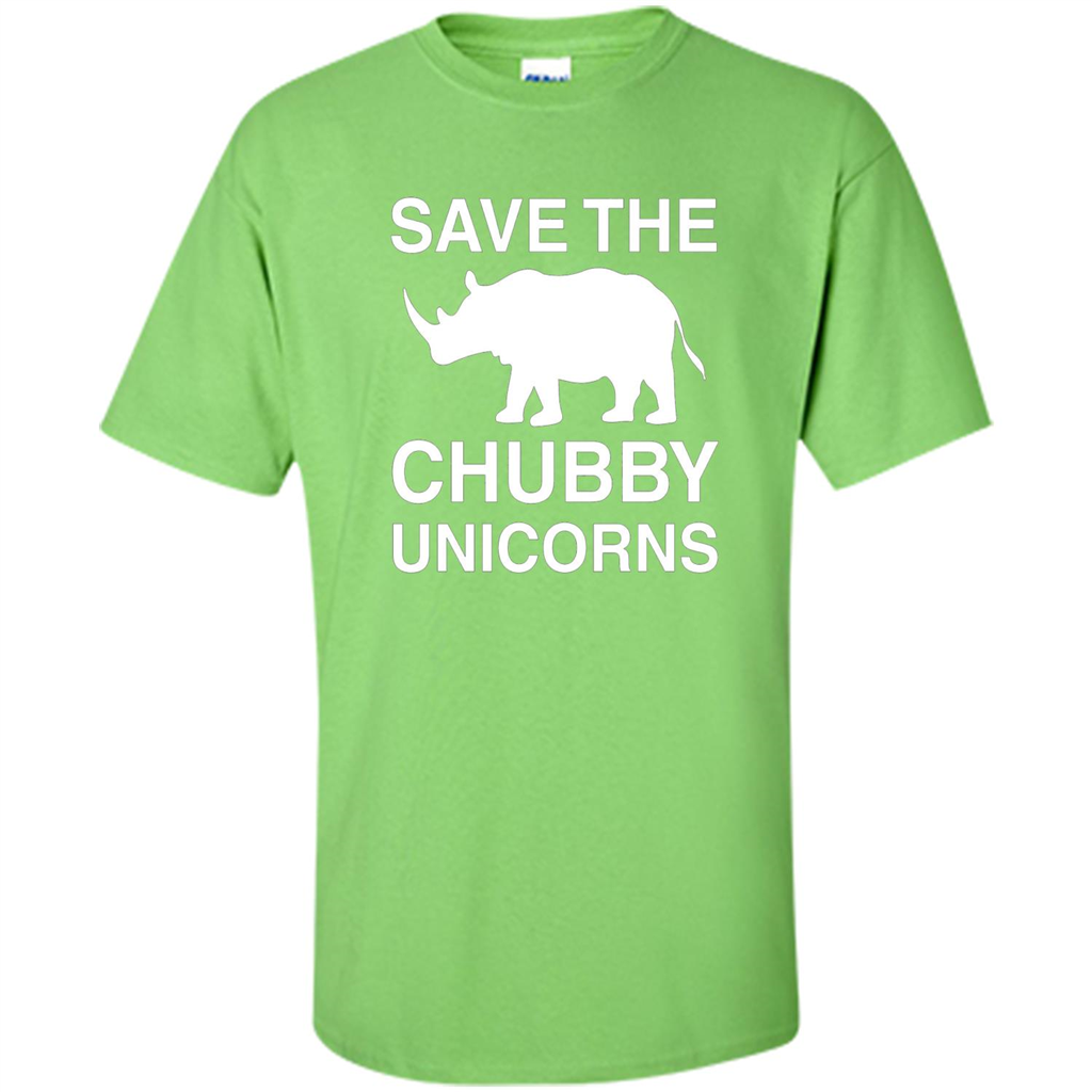 Save the Chubby Unicorns T Shirt For Men, Womens, and Kids Lime