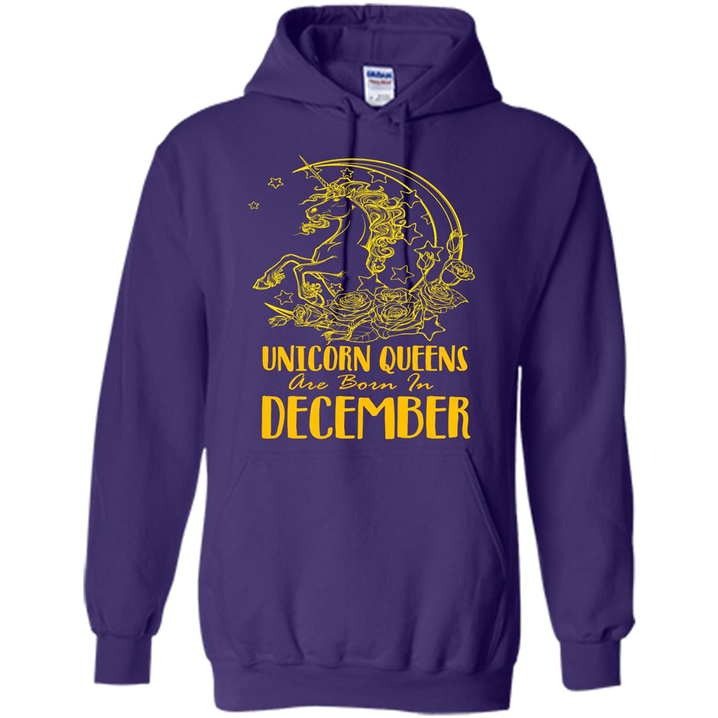 December Unicorn T-shirt Unicorn Queens Are Born In December Purple
