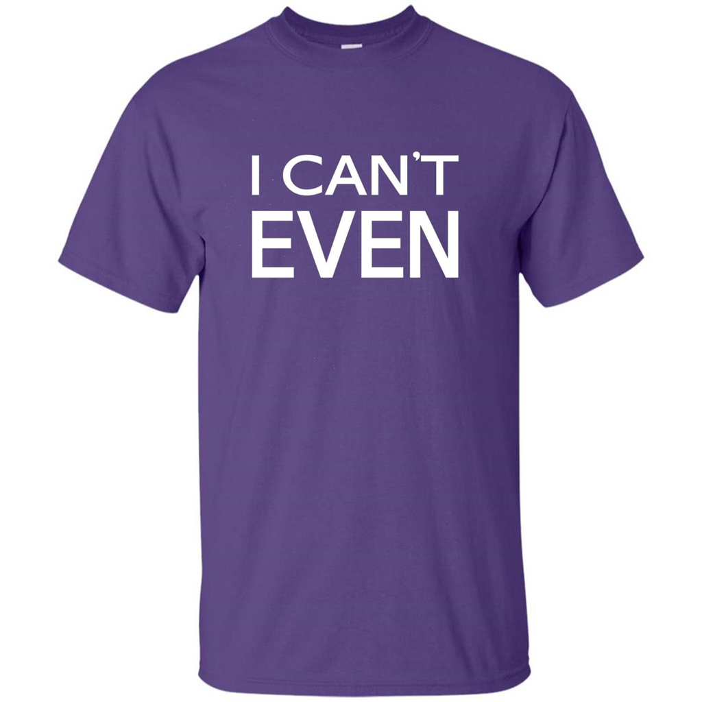 Yoga Workout Fitness Funny T-shirt I Can't Even Purple