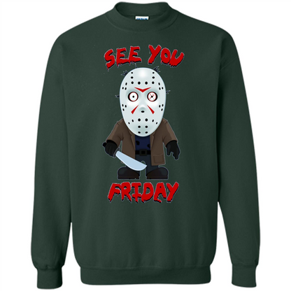 Friday The 12th T-shirt See You Friday Forest Green