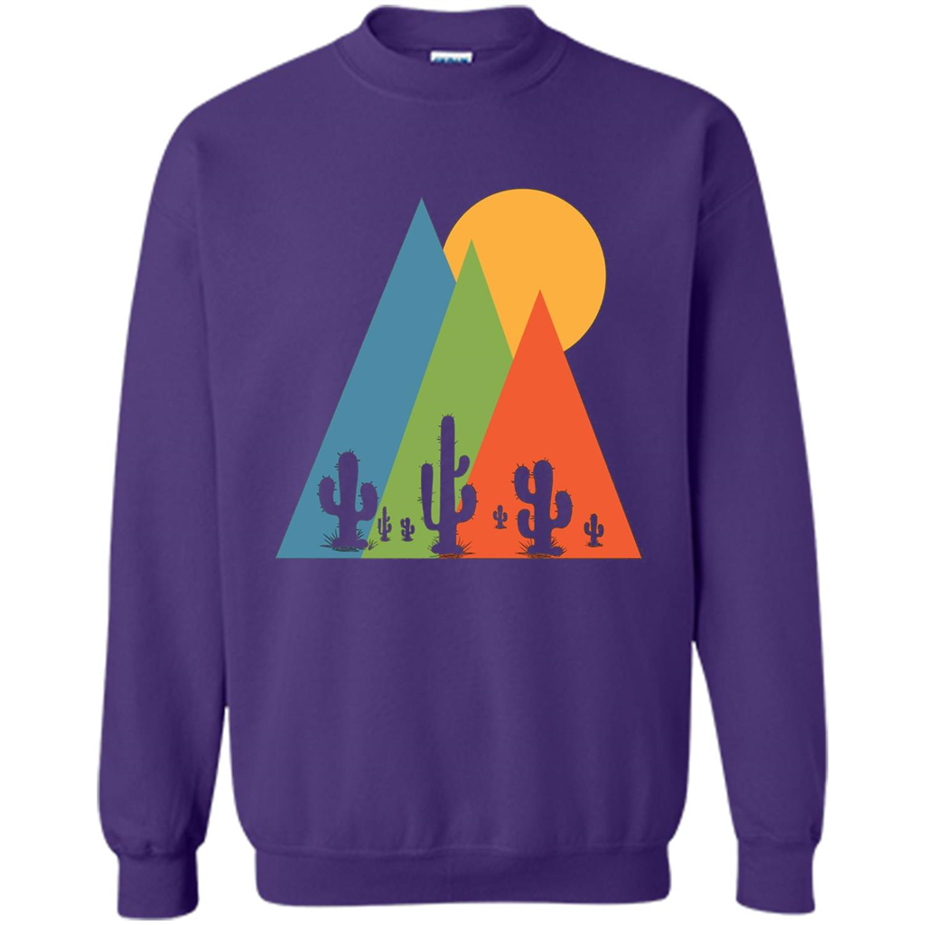 Cactus, Mountain and Sun T-shirt Orange