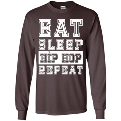 Eat Sleep Hip Hop Repeat T-shirt Dark Chocolate