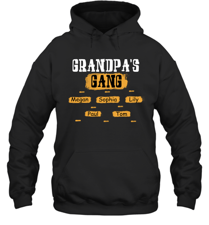 Grandpa's Gangs (Customized Name) Hoodie Hoodie Black