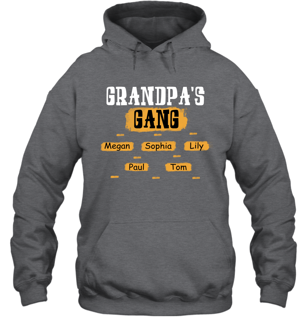 Grandpa's Gangs (Customized Name) Hoodie Hoodie Dark Heather
