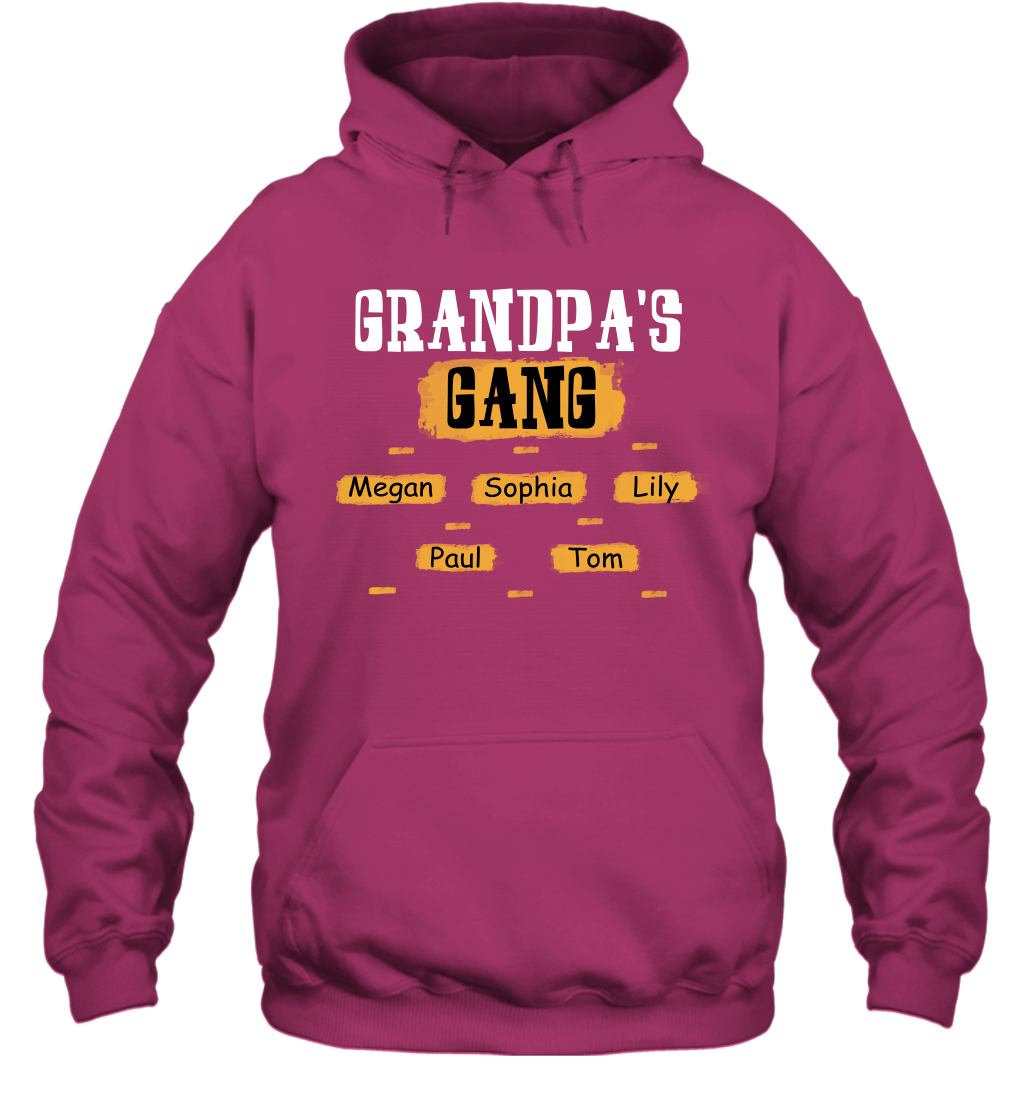 Grandpa's Gangs (Customized Name) Hoodie Hoodie Heliconia
