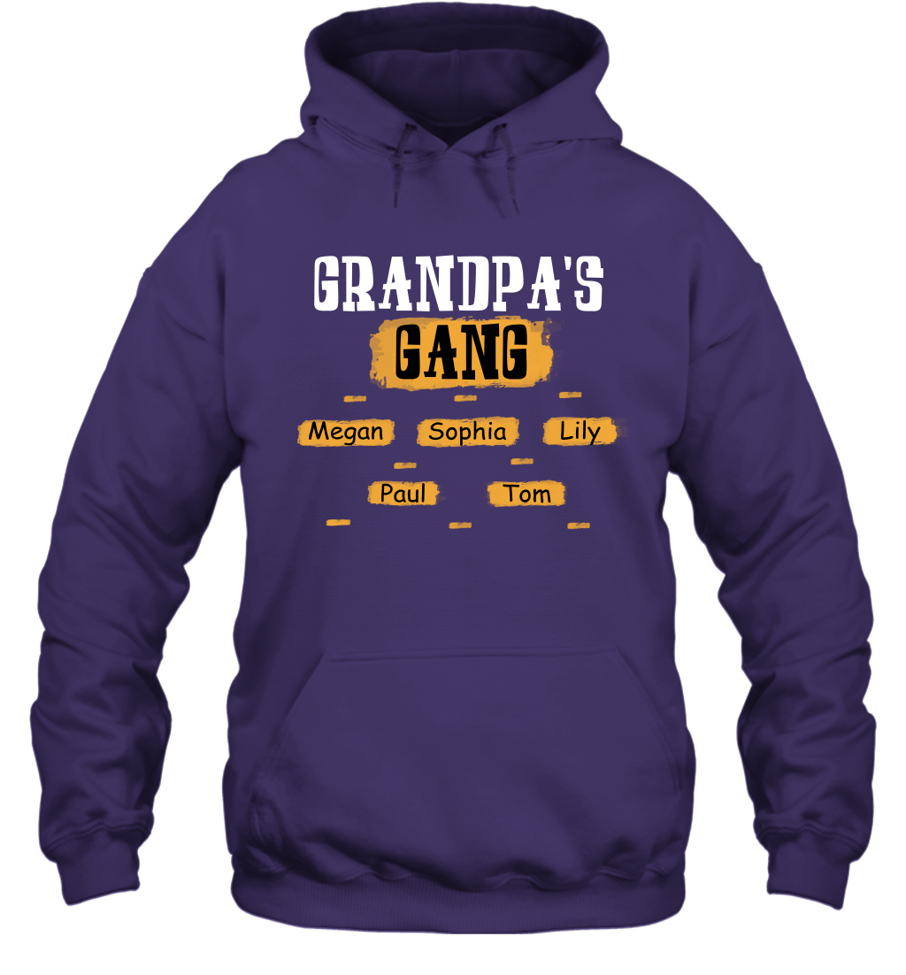 Grandpa's Gangs (Customized Name) Hoodie Hoodie Purple